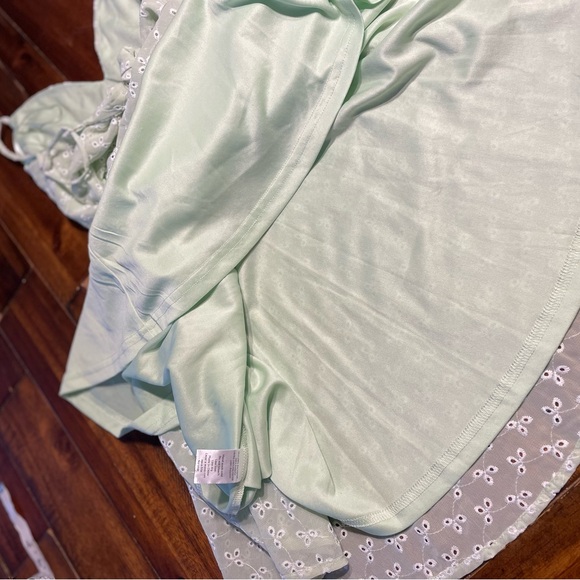 Windsor Sage Green Eyelet Midi Dress Small Cottagecore Summer - Picture 8 of 9
